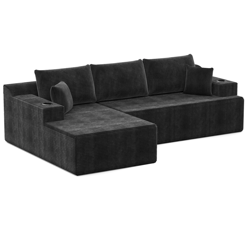 104" Modern L-Shaped Compression Sectional Sofa